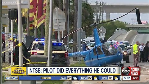 Helicopter crashes onto busy Tampa highway