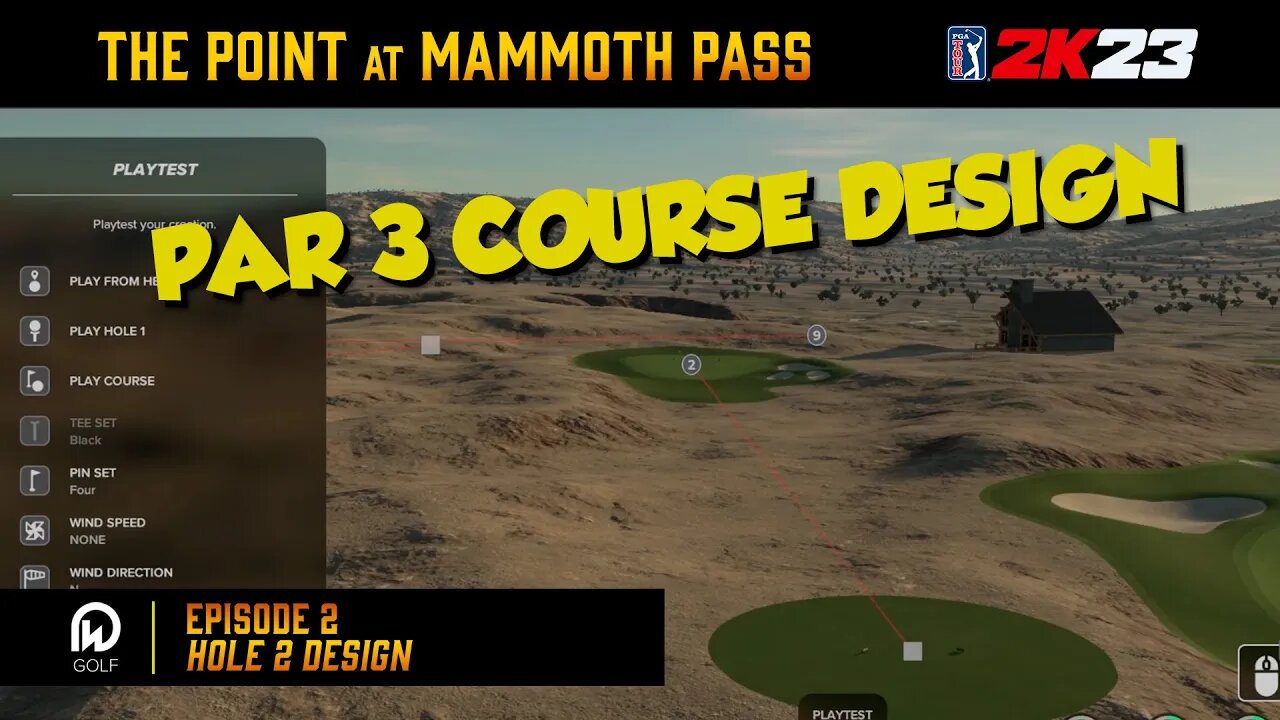 PGA 2K23 Course Designer | The Point at Mammoth Pass Par 3 Course - Hole 2 Design