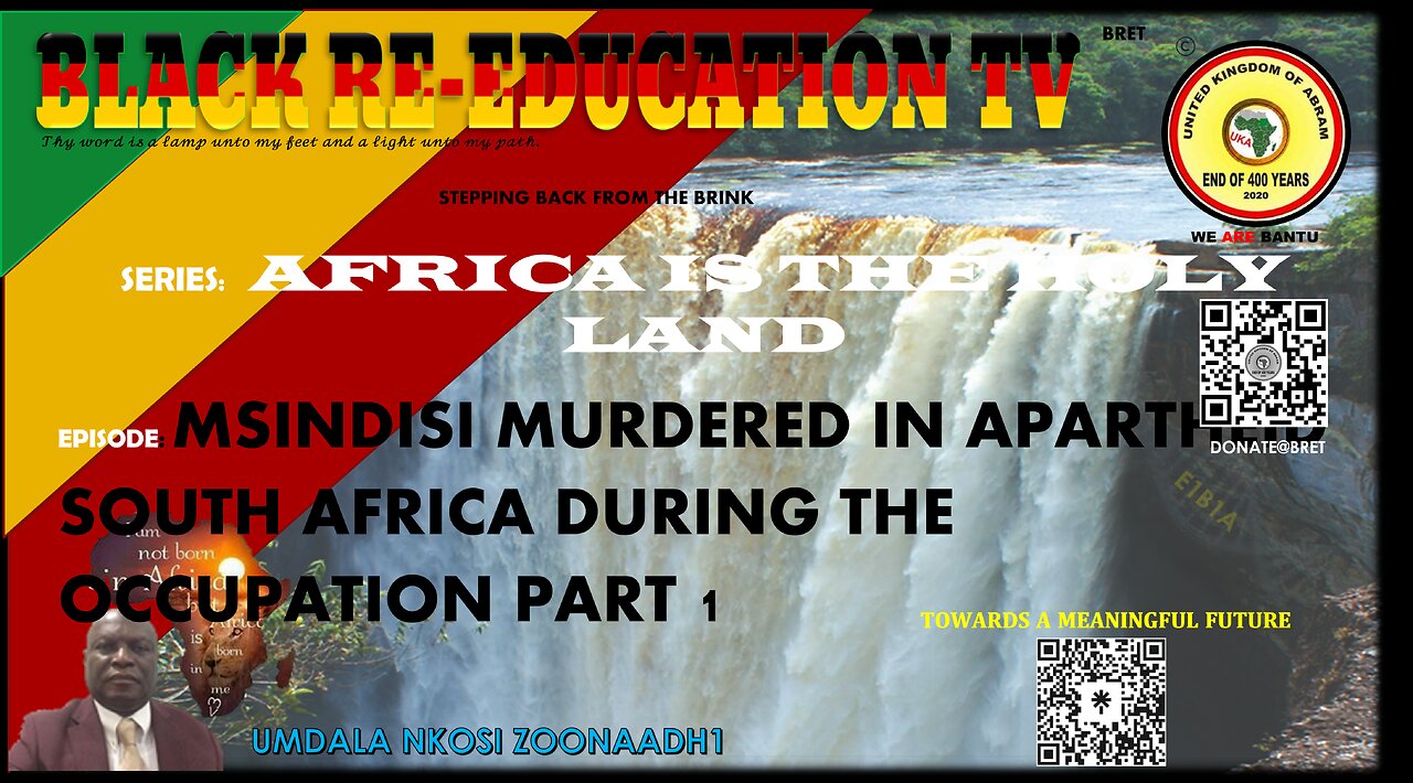 AFRICA IS THE HOLY LAND || MSINDISI MURDERED IN APARTHEID SOUTH AFRICA DURING THE OCCUPATION PART 1