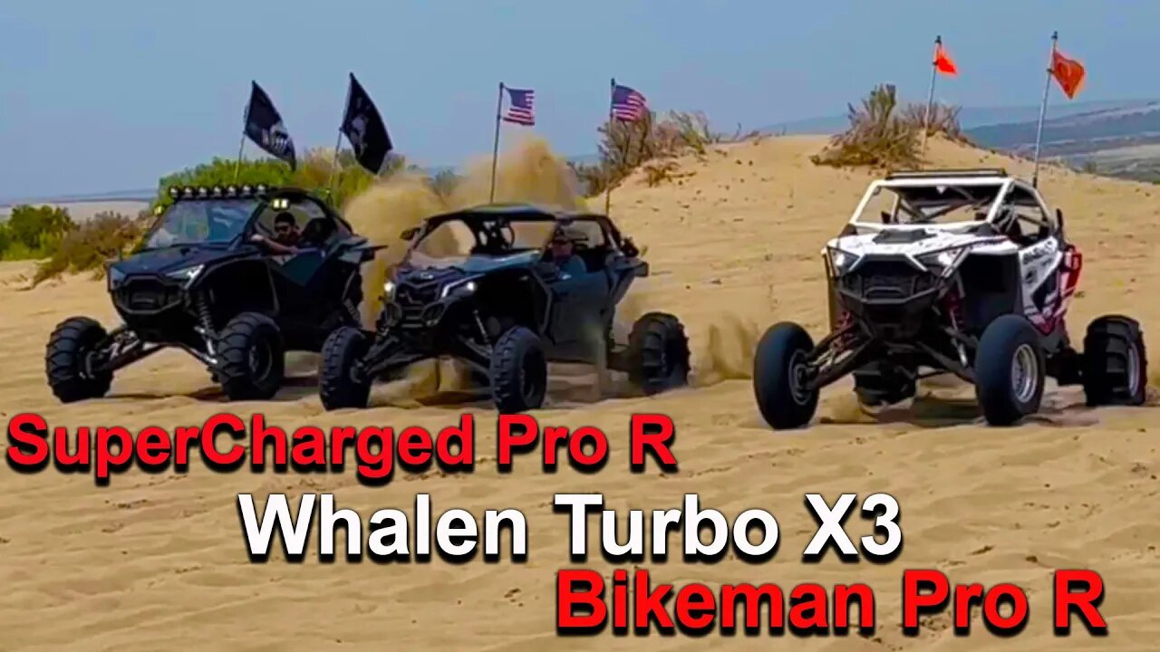 Supercharged ProR vs Bikeman ProR vs Canam x3 Whalen Turbo Race up Choke! Big Horsepower!