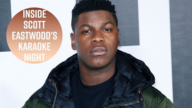 John Boyega is so bored at Pacific Rim karaoke night