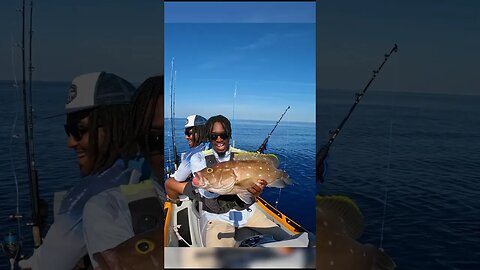 Deep-Sea Grouper on my Jet ski! #Grouper #Florida #Fishing #JetskiFishing