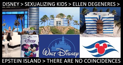 🔲🔺Disney > Sexualizing Kids > Ellen Degeneres TV Show > Epstein Island ▪️ There are No Coincidences ▪️ Prosecute the Client List