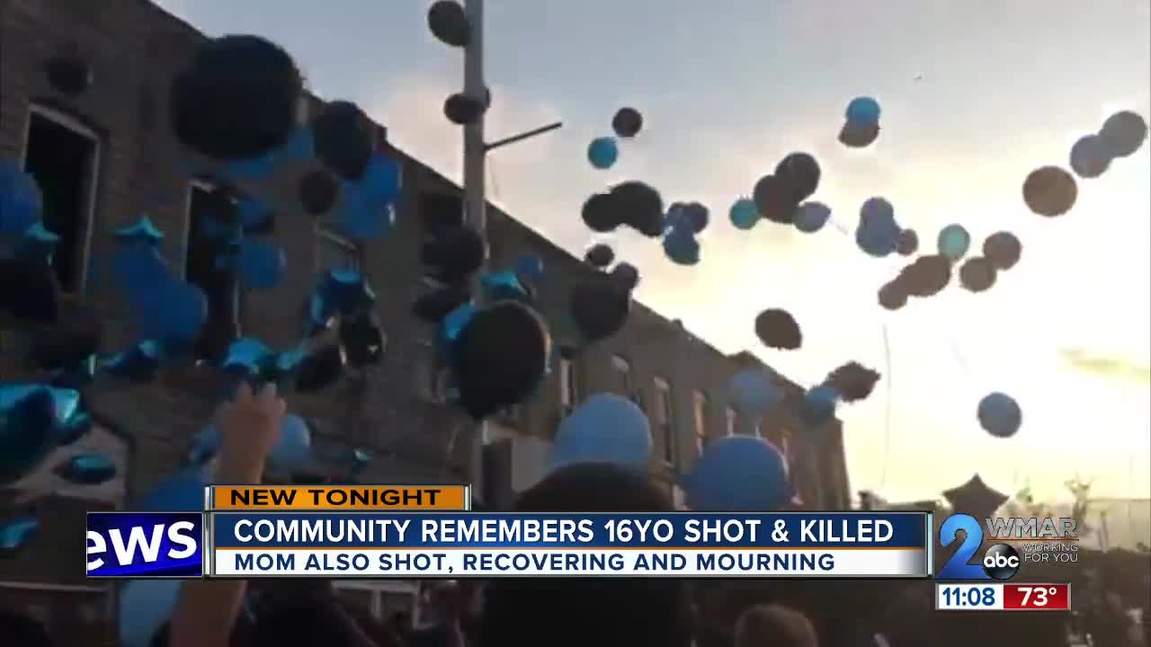 Loved ones gather in East Baltimore to celebrate the life of slain 16-year-old