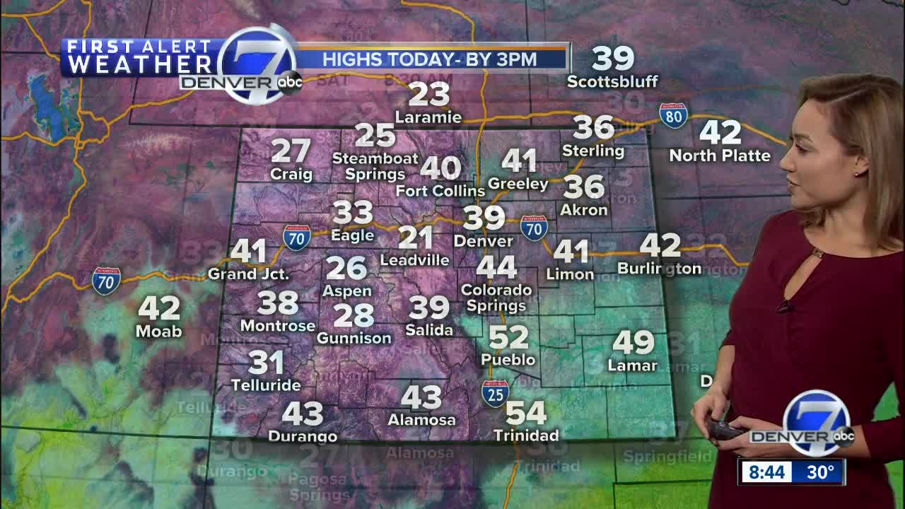 Colder Saturday across Colorado