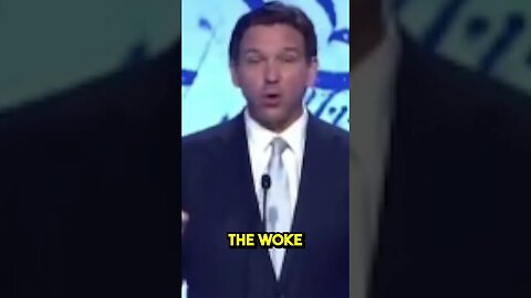 DeSantis woke coma, 6 "wokes" in 19 seconds at sick speech #shorts