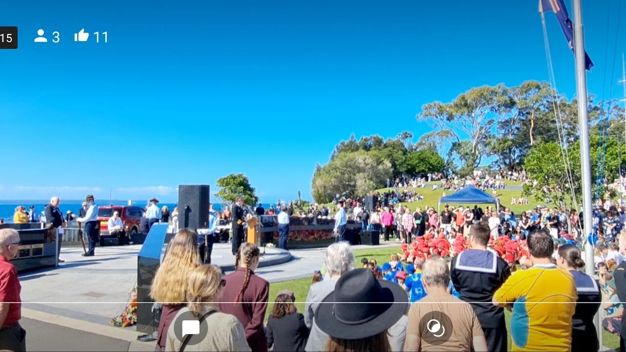 Anzac day service and march in Jervis Bay