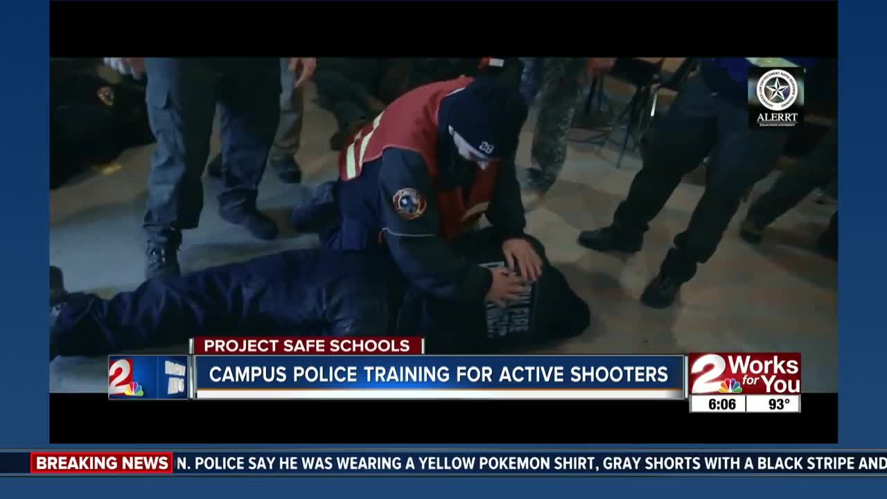 Campus police training for active shooters