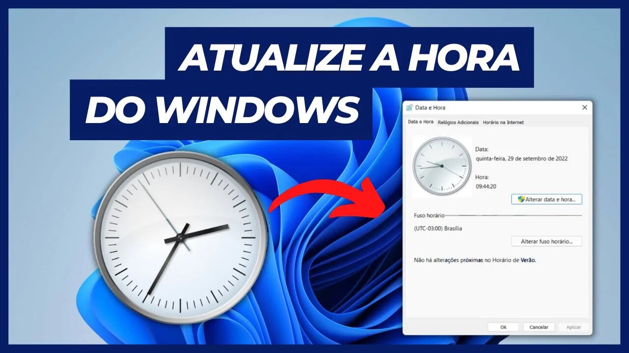 COMO ATUALIZAR A HORA NO WINDOWS