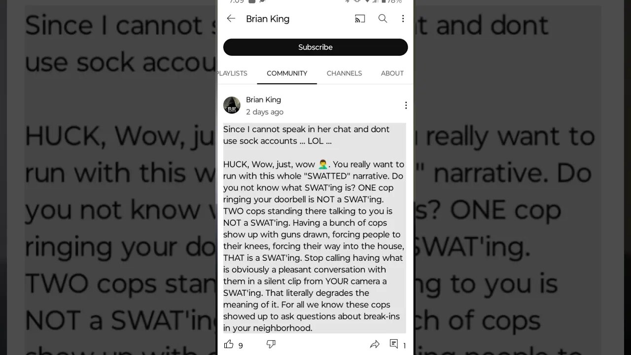 @BrianKingProductions thinks he knows the definition of swatting 🧐😆@huckleberry3447
