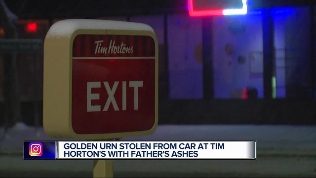 Metro Detroit woman searching for stolen urn containing father's ashes