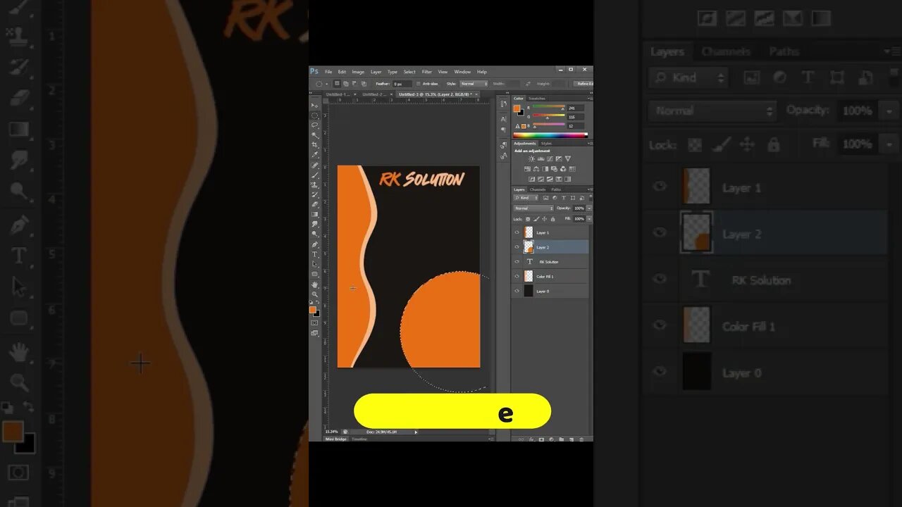 Adobe Photoshop Tutorial - A4 Brochure design | With Easy Steps tutorial #shorts #photoshop