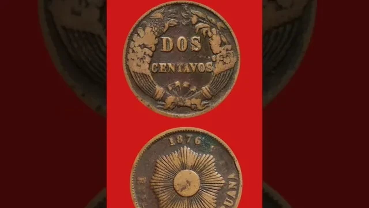 PERU 2 CENTAVOS 1876.#shorts @COINNOTESZ #peru