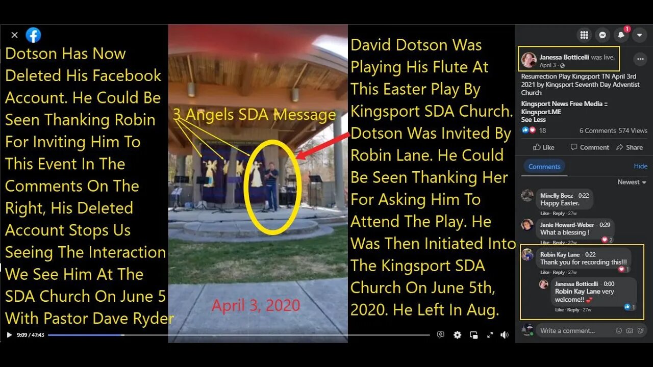 David Dotson Playing Flute At Easter SDA Play Invited By Robin - J Botticelli aka Daddy's Butterfly