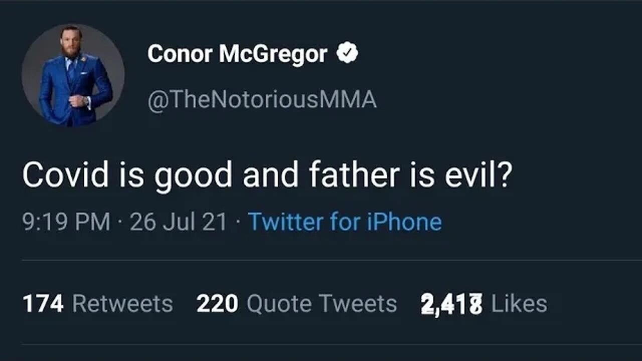 Conor Mcgregor throws low blow at Khabib Nurmaogmedov’s father Abdulmanap