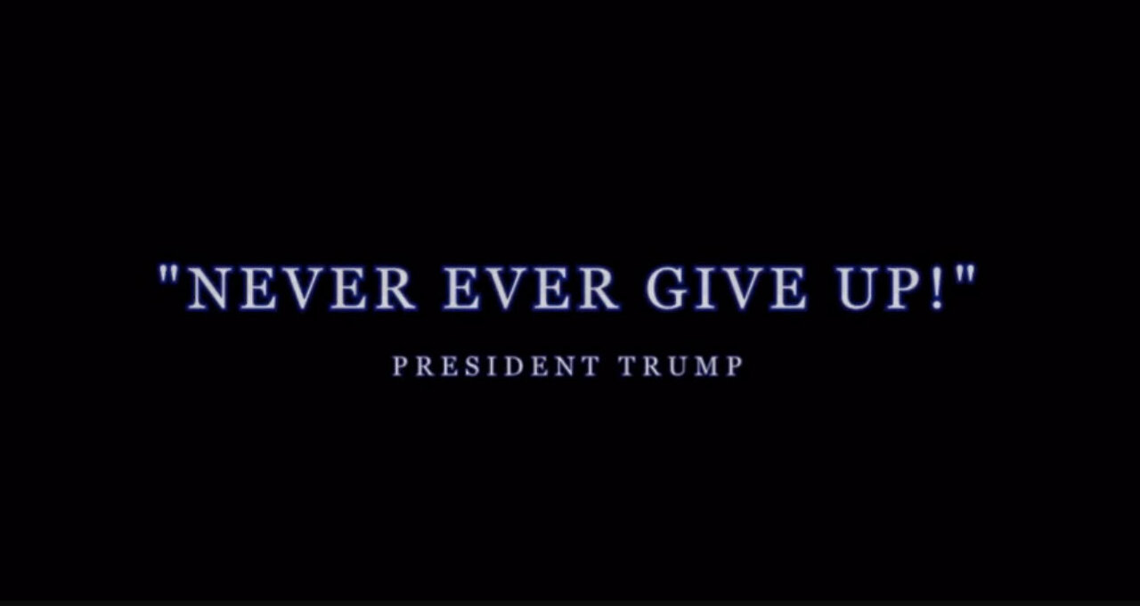 NEVER EVER GIVE UP PRESIDENT TRUMP -