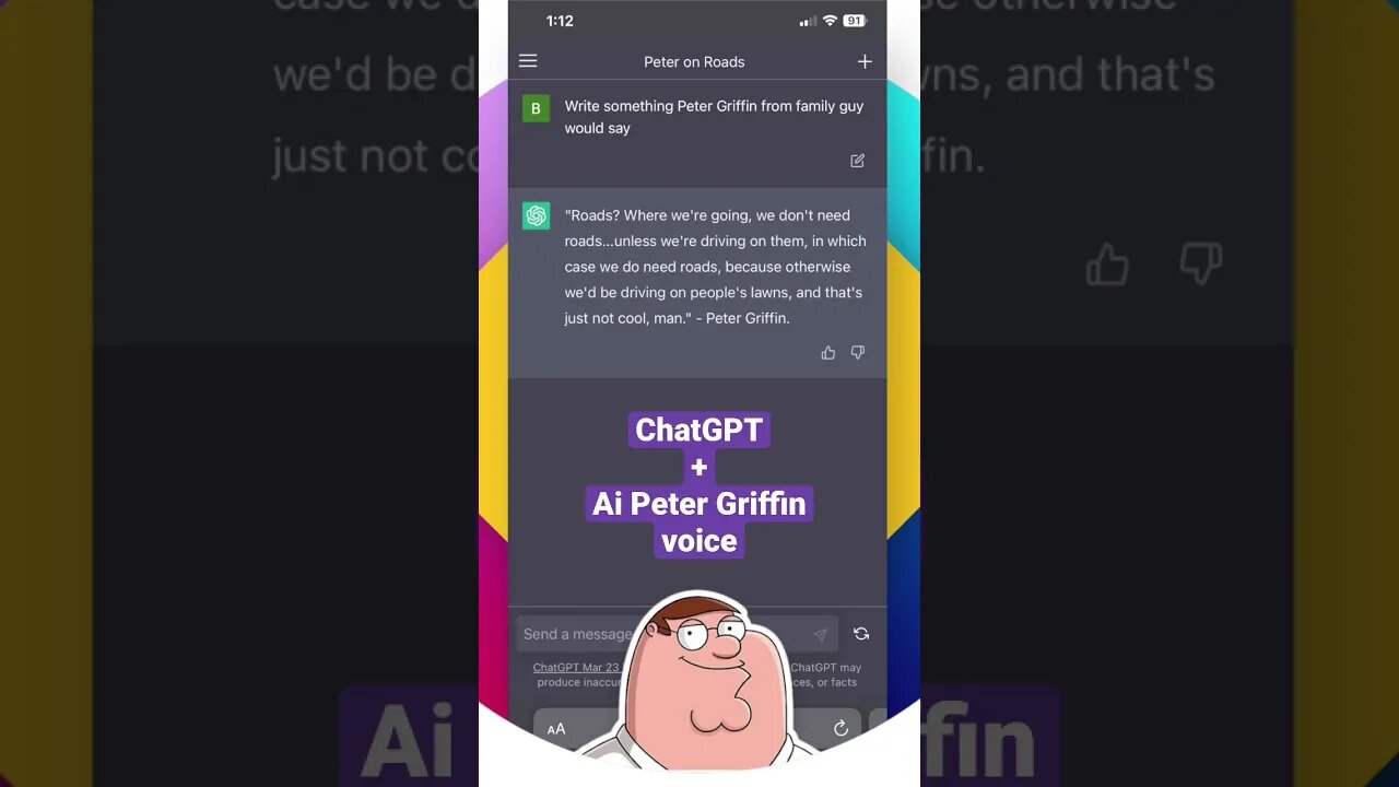 **Peter Griffin on ChatGPT** | Asking ChatGPT what would Peter say?(ai voice- Peter from Family guy)