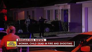 Woman and girl dead in Riverview shooting and house fire, boy critically injured