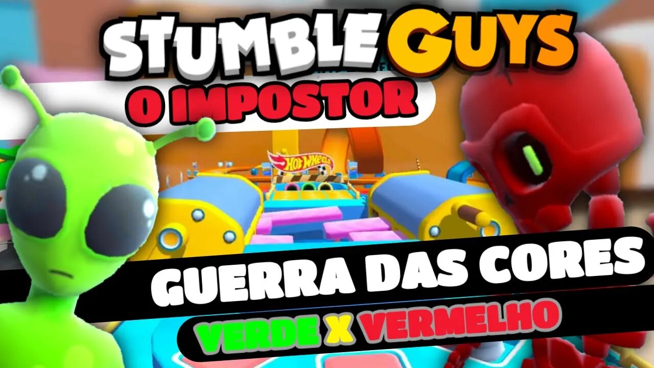 #stumbleguys O IMPOSTOR ,GUERRA DAS CORES VERDE X VERMELHO