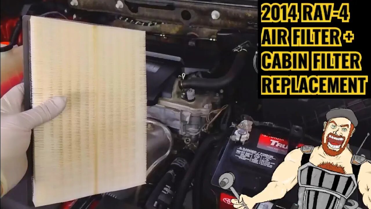 2014 RAV 4 AIR FILTER + CABIN FILTER REPLACEMENT