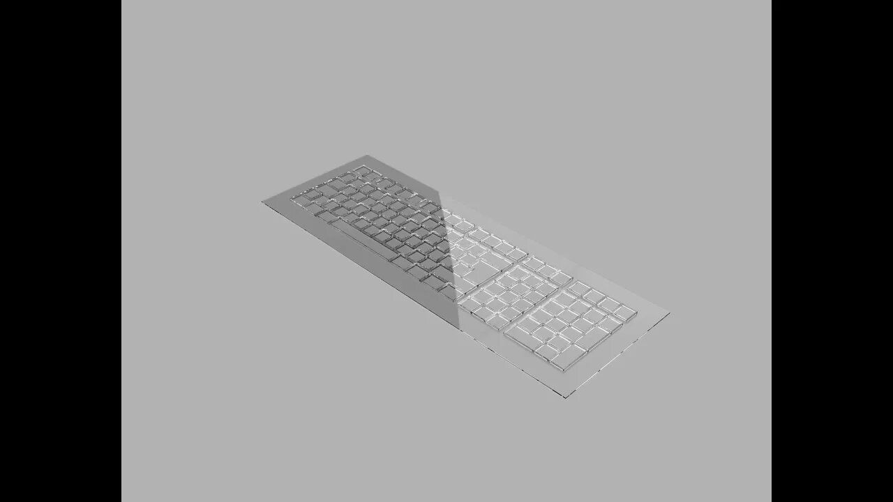 Transparent Touch Screen Membrane Keyboard Extended Layout