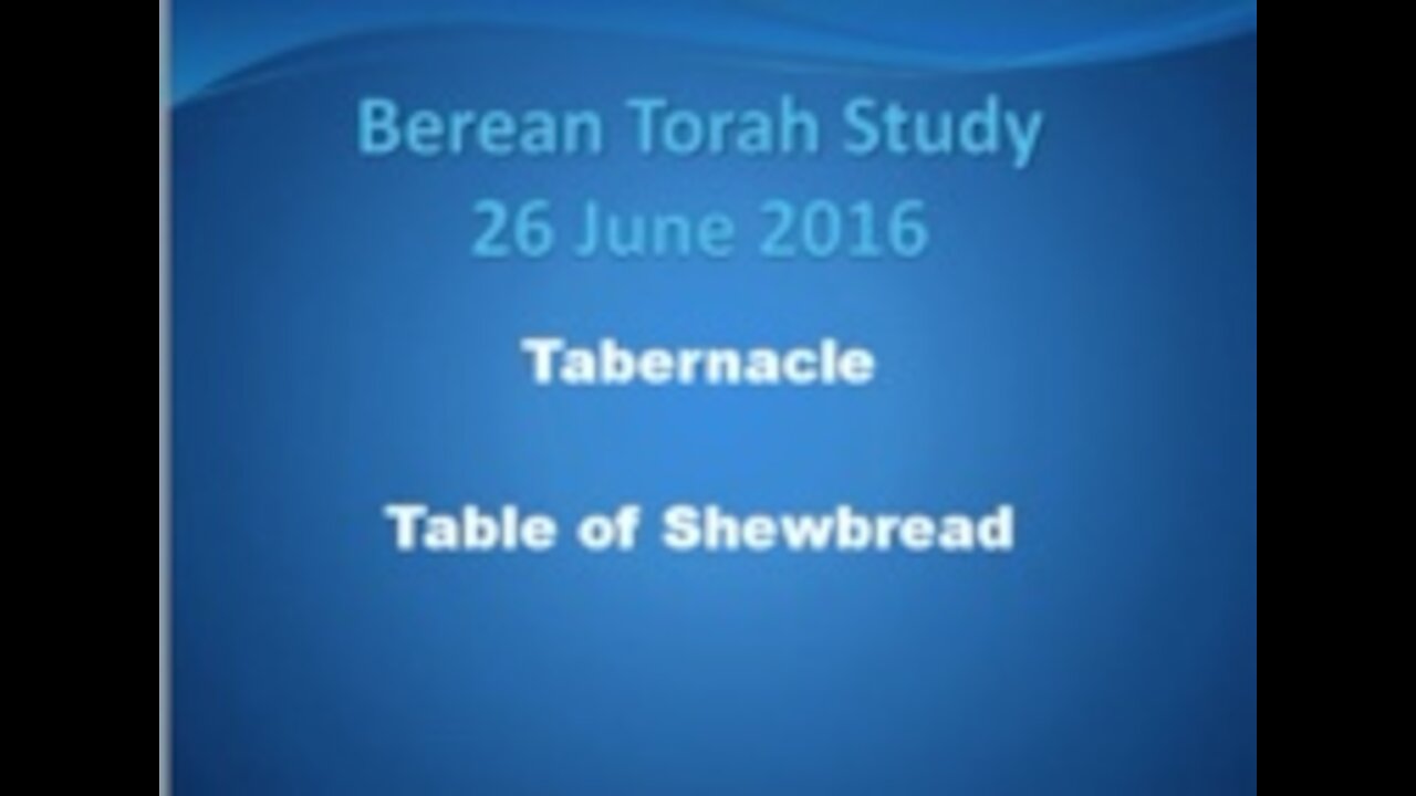 Tabernacle : Table of Shewbread