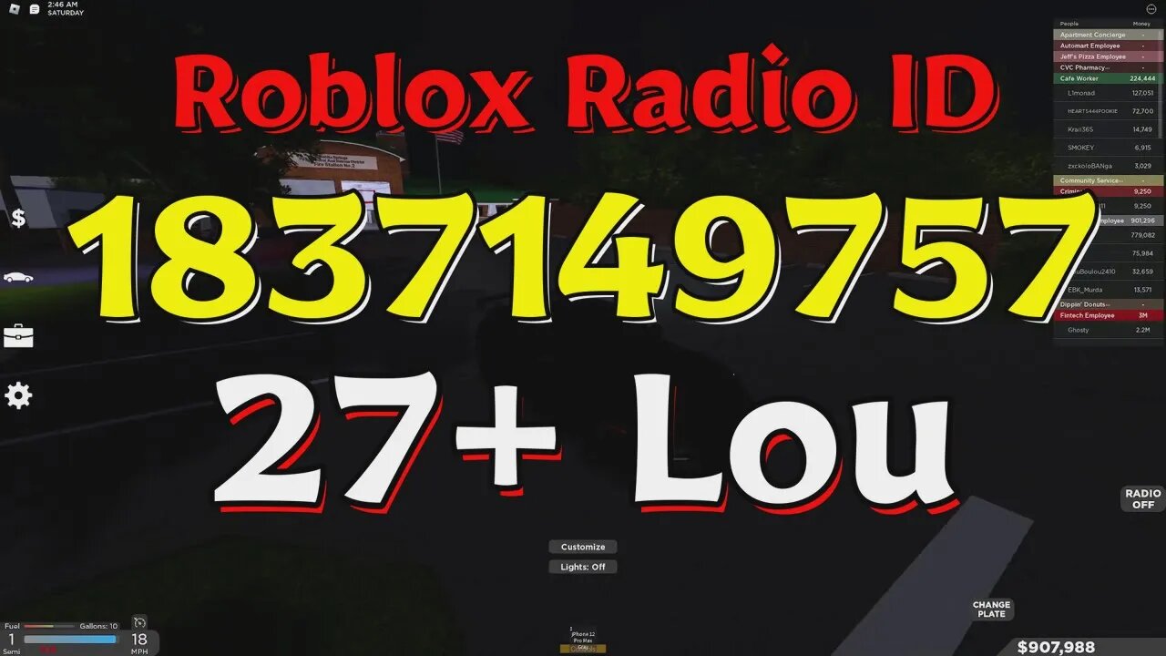 Lou Roblox Radio Codes/IDs