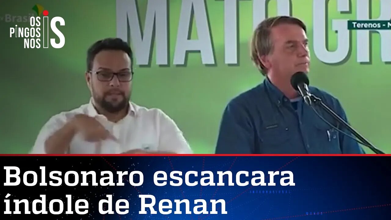 Bolsonaro sobe o tom e volta a enquadrar Renan Calheiros: Crápula!