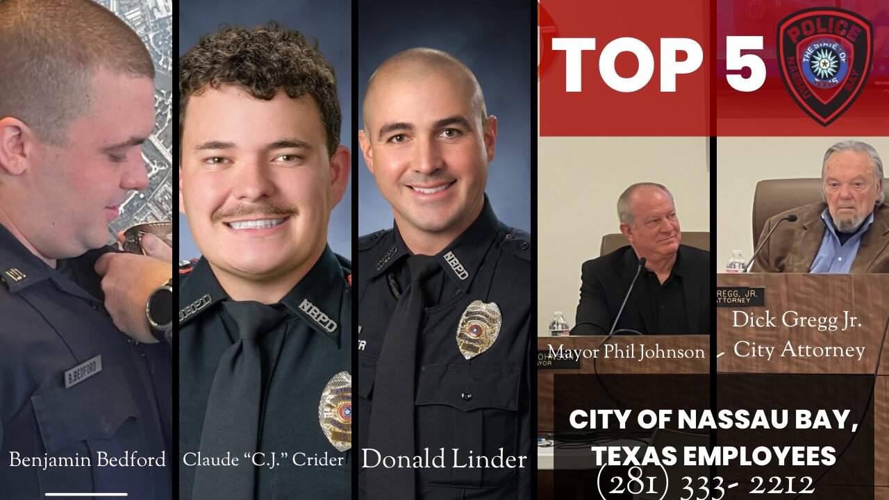 Nassau Bay, Texas PROUDLY PRESENTS Donald Linder, Claude “CJ” Crider, & Benjamin Bedford