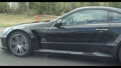 Brutal BMW M domination by Mercedes SL65 AMG Black Series V12 Biturbo Power.