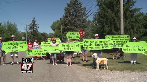 Suicide prevention message sent during Eaton Rapids parade