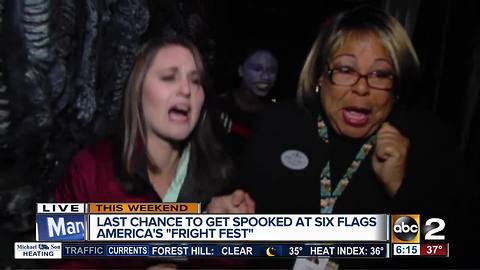 Last chance to get terrified at Six Flags' Fright Fest