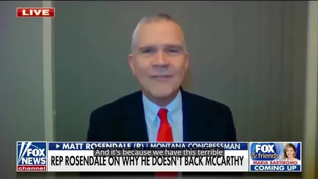 Matt Rosendale (R-MT) Denounces Kevin McCarthy