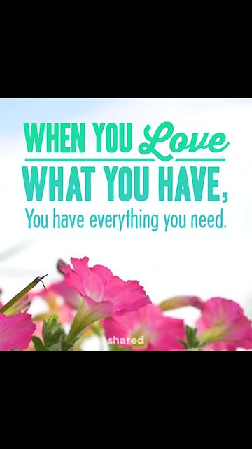 When you love what you have [GMG Originals]