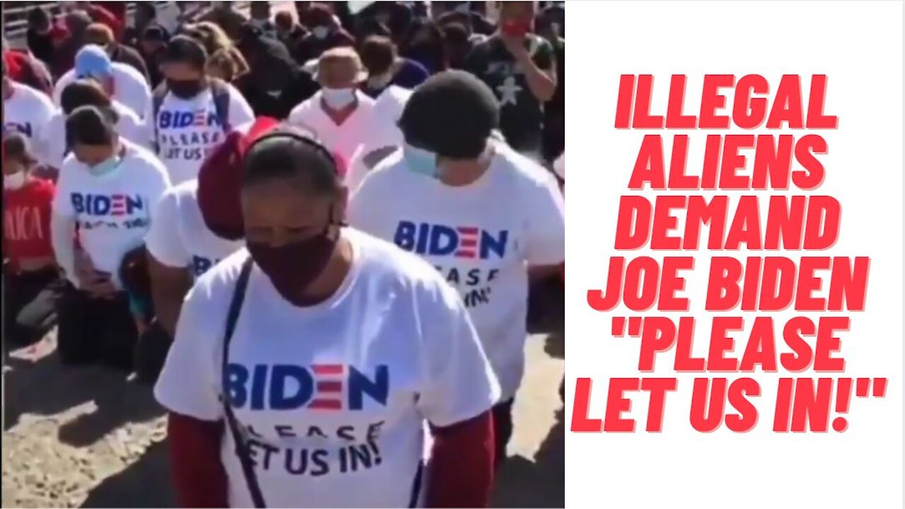 Migrants Wearing Joe Biden T-Shirts Flood US Border: 'Please Let Us In'