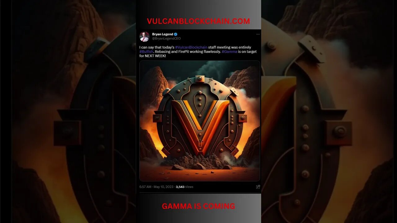 Gamma is Coming! #vulcan #vulcanforged #cryptocurrency #vulcanblockchain