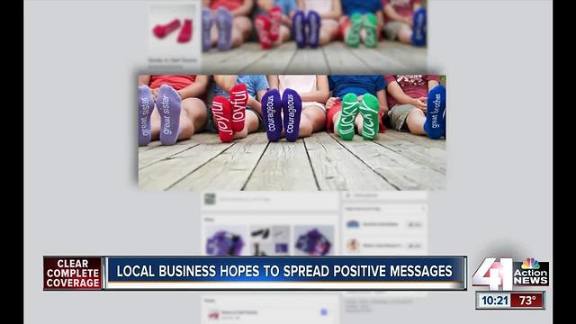 Local woman spreading positivity through socks aims to win global competition