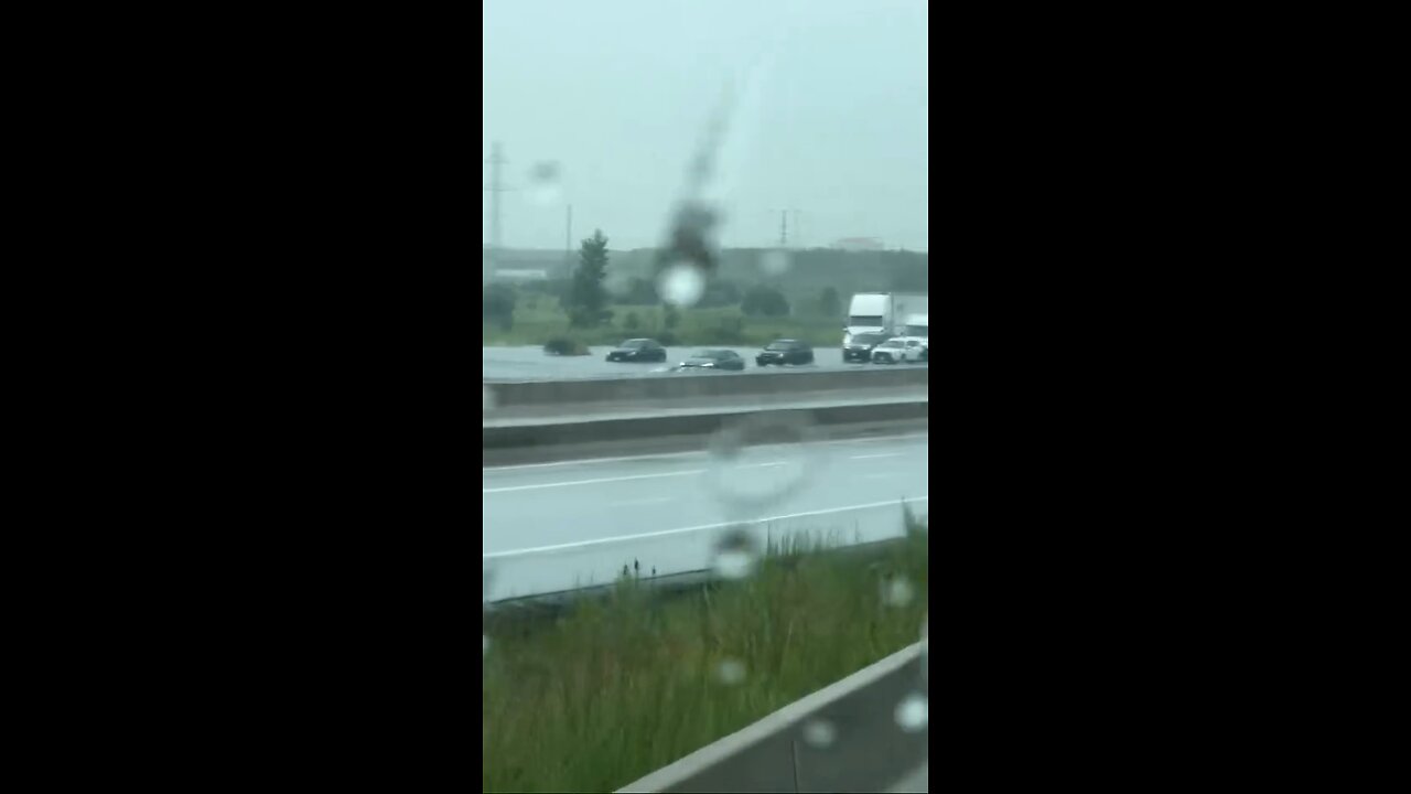 Floods on highway 410 Brampton