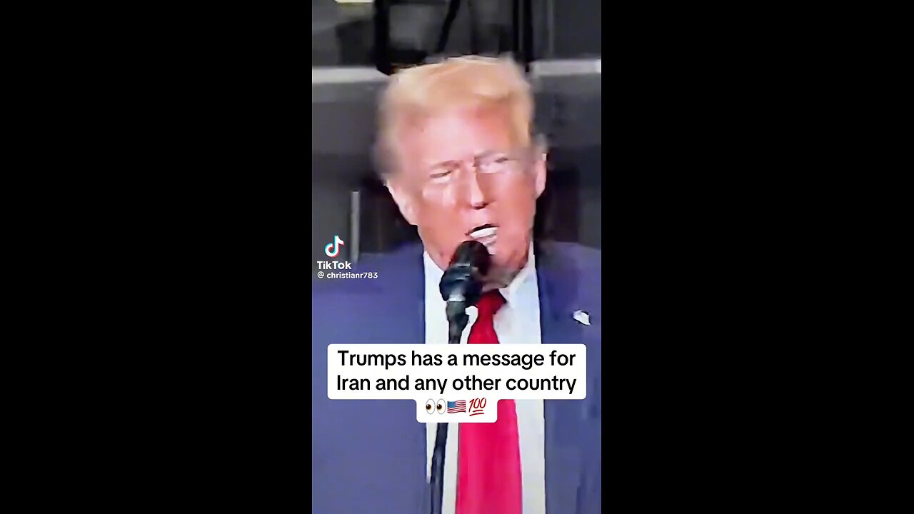 Trump's Message To Iran 2024