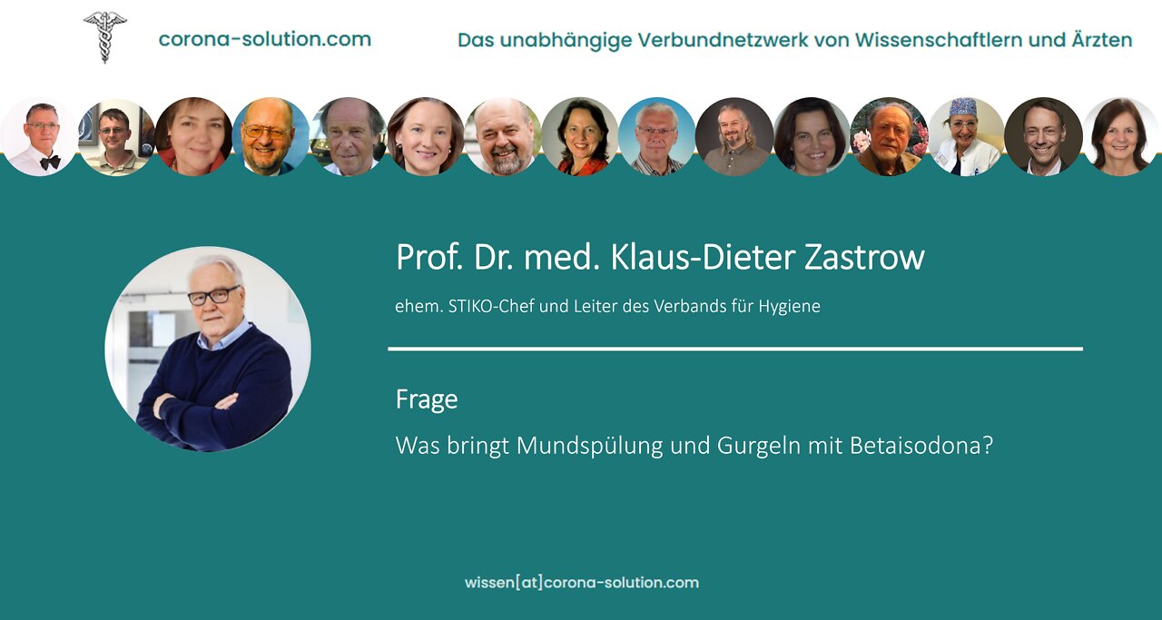 Corona-Solution im Interview mit Prof. Dr. med. Klaus-Dieter Zastrow am 25.03.2022