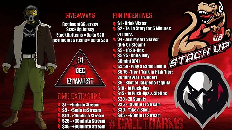 New Years Stream & Giveaway! Raising Money for StackUp