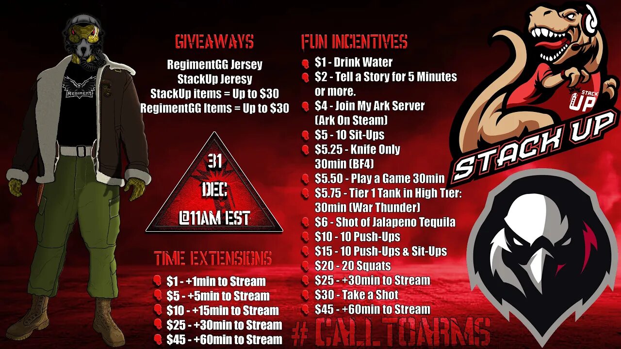 New Years Stream & Giveaway! Raising Money for StackUp