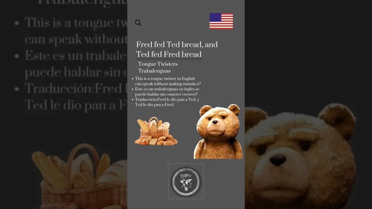 🇺🇸 Tongue Twisters in English-Fred fed Ted bread, and Ted fed Fred bread