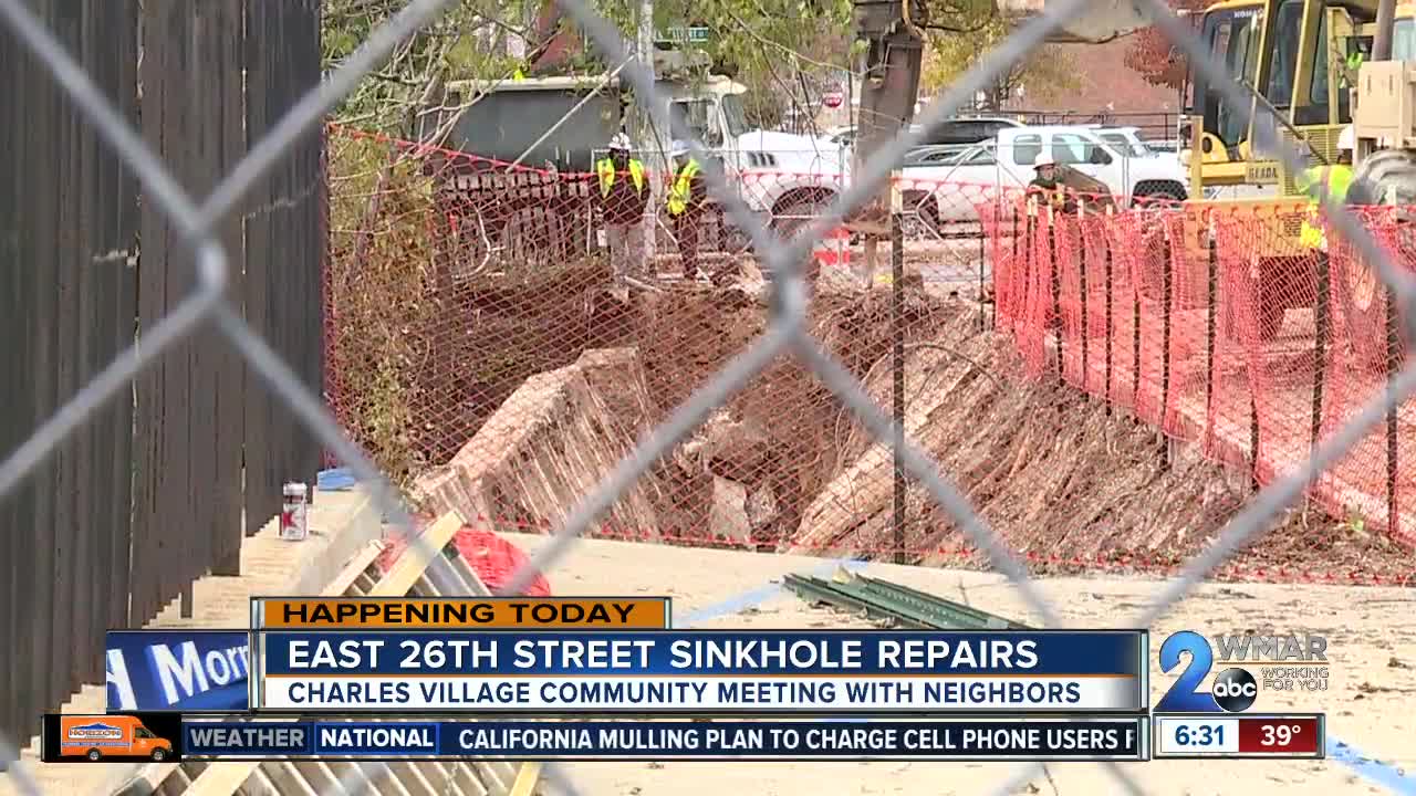 City to discuss repairs to 26th Street sinkhole