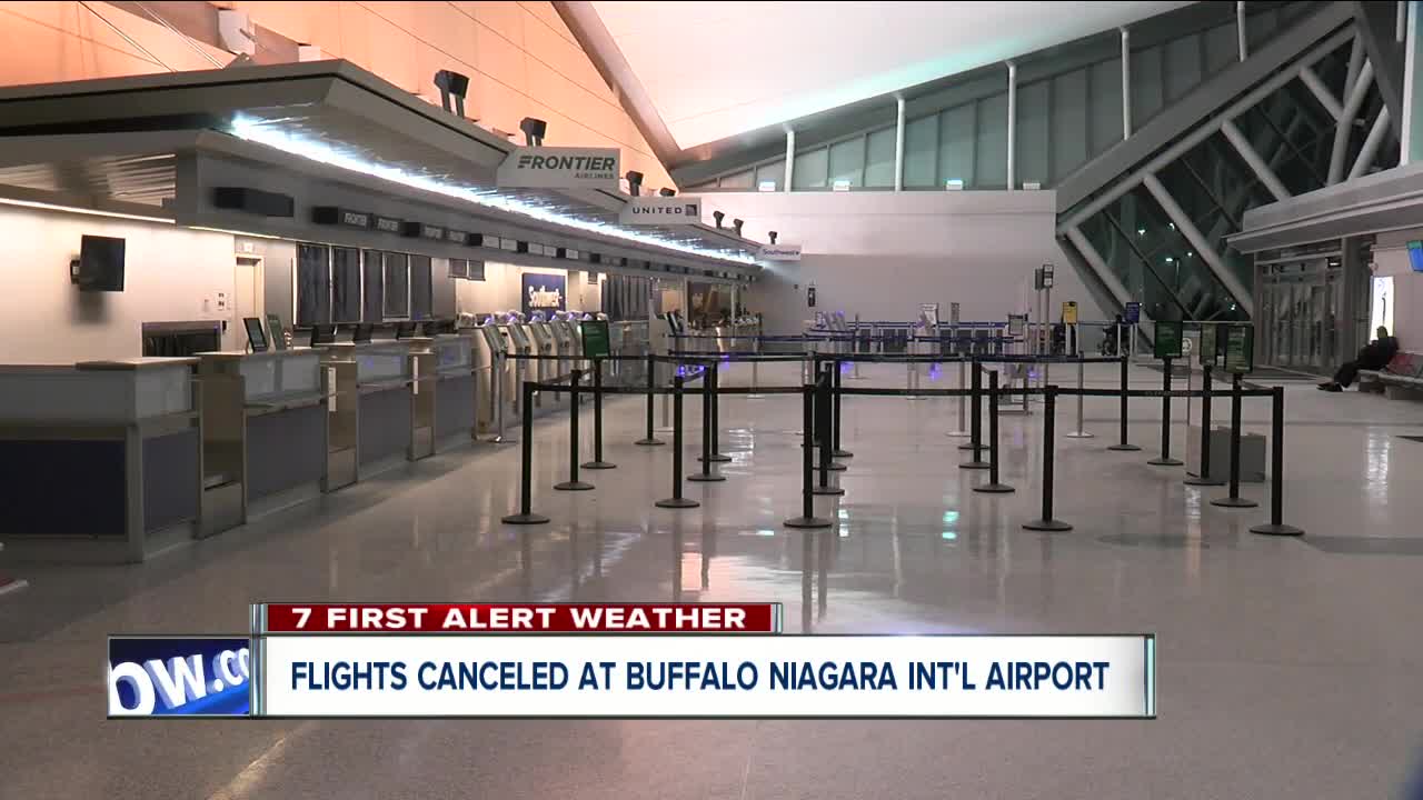 Flights canceled in and out of Buffalo Airport