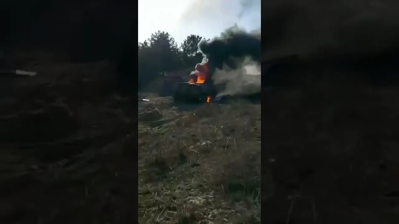 Burning Russian Equipment near Nova Kakhovka