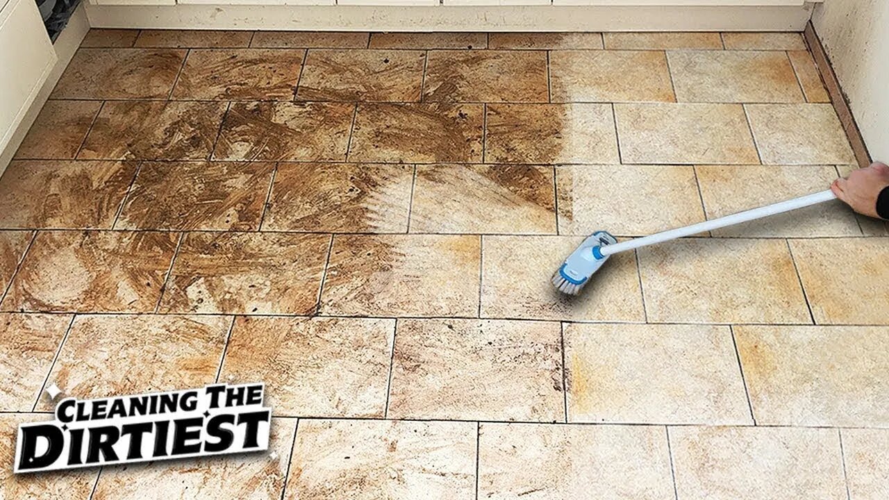 Deep Cleaning The DIRTIEST FLOOR || Satisfying Deep Cleaning ASMR