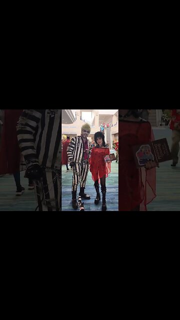 Beetlejuice and Lydia Cosplay