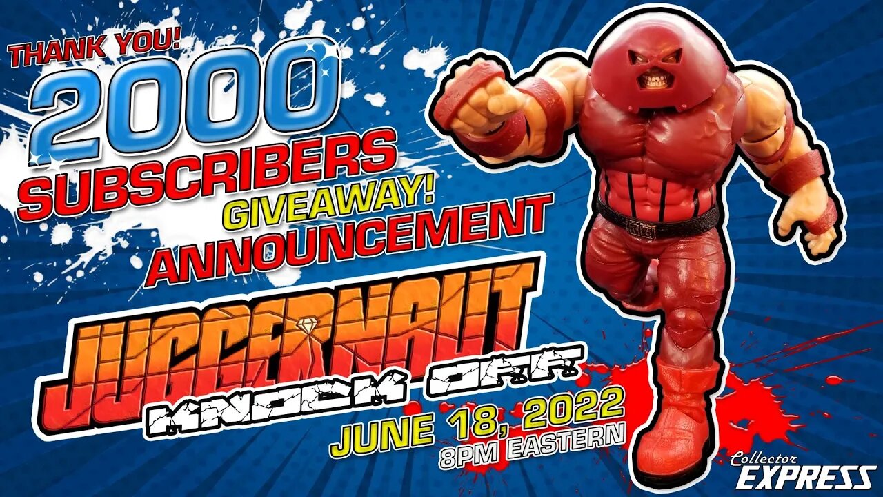 Thank you! 2000 Subscribers KO Juggernaut Giveaway Announcement - June 18 - 8-9 PM Eastern