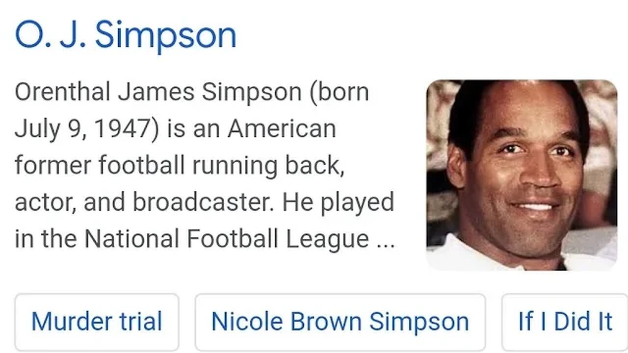 REMEMBER OJ SIMPSON Orenthal James Simpson